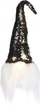 kabouter 42 x 15 cm polyester zwart/wit