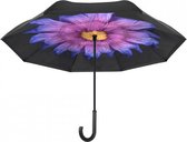 paraplu New Basic dames 108cm automatisch paars/zwart