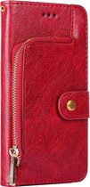 iPhone XS Book Case Hoesje met Koord - PU Leer - Portemonnee - Pasjeshouder - Apple iPhone XS - Rood