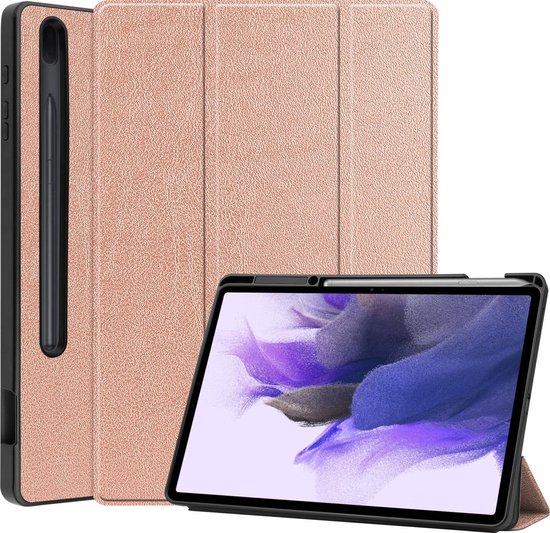 Samsung Tab S7 FE Hoes Luxe Hoesje Book Case Met Uitsparing S Pen - Samsung  Galaxy Tab... | bol.com