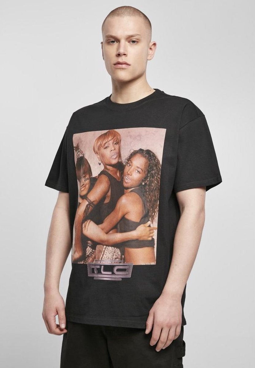 Mister Tee TLC TLC Group Logo Oversize Heren Tshirt XS Zwart