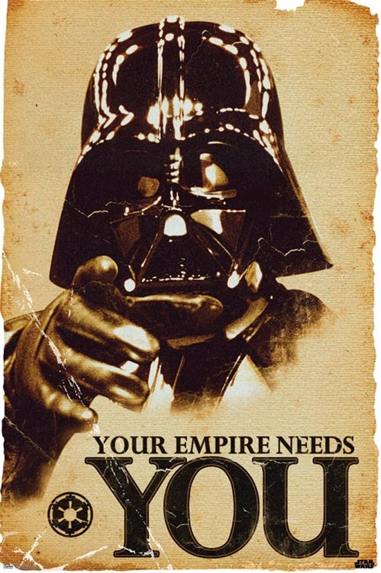 Affiche Star Wars -Darth Vader-Empire Needs you- 61x91,5 cm.