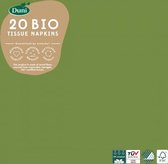 servetten Leaf 3-laags 33 x 33 cm groen 20 stuks