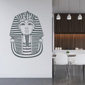 Muursticker Toetanchamon -  Donkergrijs -  43 x 60 cm  -  slaapkamer  woonkamer - Muursticker4Sale