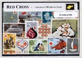 Het Rode Kruis – Luxe postzegel pakket (A6 formaat) : collectie van 100 verschillende postzegels van het rode kruis – kan als ansichtkaart in een A6 envelop - authentiek cadeau - k
