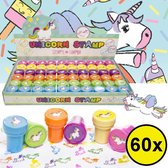 Decopatent ® Giveaway Cadeaux à distribuer 60 PCS Unicorn / Eenhoorn Tampons - Decopatent Gifts for Kids - Jouets Treats