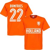 Nederlands Elftal Dumfries 22 Team T-Shirt - Oranje - XS