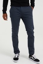 WE Fashion Heren skinny fit chino met dessin