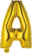 folieballon Letter A 34 cm goud