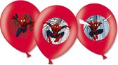 ballonnen Spider-Man 6 stuks rood/zwart