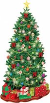 muurdecoratie Kerstboom 165 cm rood/groen