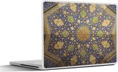 Laptop sticker - 10.1 inch - Cirkel - Plafond - Blauw - 25x18cm - Laptopstickers - Laptop skin - Cover