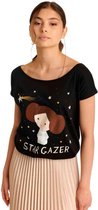 Disney Star Wars Dames Tshirt -M- Star Gazer Zwart