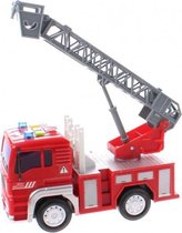 brandweerauto Firefighter jongens 18 cm rood/grijs