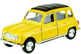 auto Renault 4 geel 10 cm