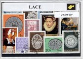 Kant – Luxe postzegel pakket (A6 formaat) : collectie van verschillende postzegels van kant – kan als ansichtkaart in een A6 envelop - authentiek cadeau - kado - geschenk - kaart -