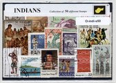 Indianen – Luxe postzegel pakket (A6 formaat) : collectie van 50 verschillende postzegels van Indianen – kan als ansichtkaart in een A6 envelop - authentiek cadeau - kado - geschen