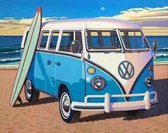 Mona Lisa Diamond Painting - Volkswagen Bus Blauw - 40 x 50 cm - Number GM1333