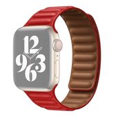 Voor Apple Watch Series 6 & SE & 5 & 4 40 mm / 3 & 2 & 1 38 mm lederen vervangende band horlogeband (rood)