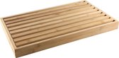 Bamboe houten brood snijplank met kruimel opvangbak bruin 42 cm - Broodplanken met kruimelvanger