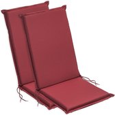 TUINKUSSSSEN Hoge tapijt -zinaps Sleeping Outdoor High Back Garden Chair, Set van 2, 120 x 50 x 6 cm (WK 02130)