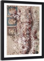 Foto in frame , Abstracte Vrouwen figuur , 80x120cm ,  Multikleur , wanddecoratie , Premium print