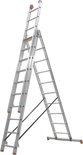 Aluminium reformladder in A-stand, met oranje doppen aan de onderkant.