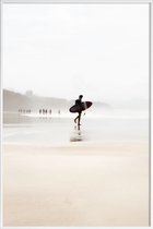 JUNIQE - Poster met kunststof lijst Focus -13x18 /Ivoor & Wit