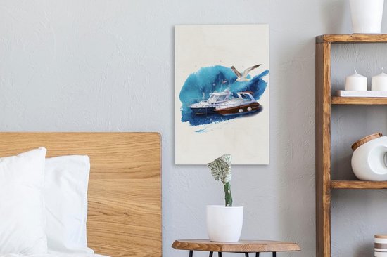 Peintures Toile Bateau - Vogel - Water - 20x30 cm - Décoration murale