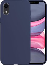 Hoes voor iPhone XR Hoesje Siliconen - Hoes voor iPhone XR Case - Donker Blauw