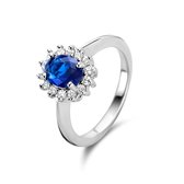 Parte Di Me Mia Colore Dames Ring Zilver - Blauw/Zilver - 17.25 mm / maat 54