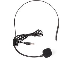 HQ-Power Headset met microfoon, met kabel, 3.5 mm jackaansluiting, zwart