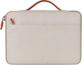 Laptophoes 13.3 inch - Beige - Waterbestendig - Met handvat en extra opbergvak