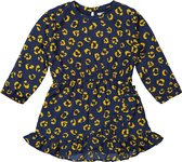 Koko Noko meisjes jurk met panterprint Navy Ochre