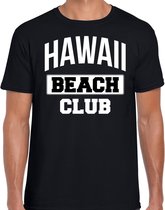 Hawaii beach club zomer t-shirt voor heren - zwart - beach party / vakantie outfit / kleding / strand feest shirt S