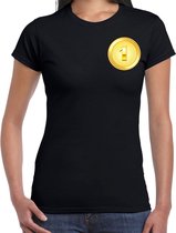 Kampioen t-shirt gouden medaille zwart - dames - Winnaar shirt Nr 1 S