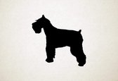 Middenslagschnauzer - Silhouette hond - M - 60x62cm - Zwart - wanddecoratie