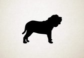 Neapolitan Mastiff - Mastino napoletano - Silhouette hond - XS - 21x28cm - Zwart - wanddecoratie