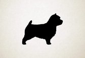 Norwich Terrier - Silhouette hond - L - 75x96cm - Zwart - wanddecoratie