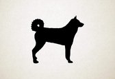 Karelische berenhond - Silhouette hond - L - 75x83cm - Zwart - wanddecoratie