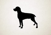 Weimaraner - Silhouette hond - M - 60x67cm - Zwart - wanddecoratie