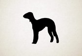 Bedlington Terrier - Silhouette hond - M - 60x66cm - Zwart - wanddecoratie