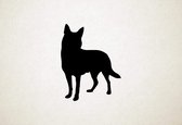 Australische Kelpie - Silhouette hond - L - 106x73cm - Zwart - wanddecoratie