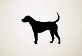 Amerikaanse Foxhound - Silhouette hond - M - 60x72cm - Zwart - wanddecoratie