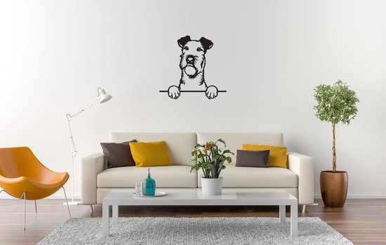 Terrier irlandais - chien avec pattes - XS - 25x26cm - Zwart - décoration murale