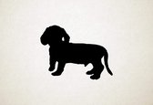 Doxle - Silhouette hond - M - 60x80cm - Zwart - wanddecoratie