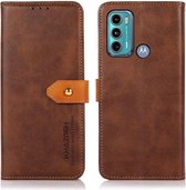 KHAZNEH Motorola Moto G60s Hoesje Wallet Book Case Bruin