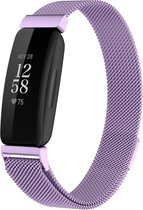By Qubix - Fitbit Inspire 2 Milanese bandje (small)  - Lila