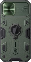 Nillkin Armor CamShield Back Cover - iPhone 12 / 12 Pro Hoesje - Groen