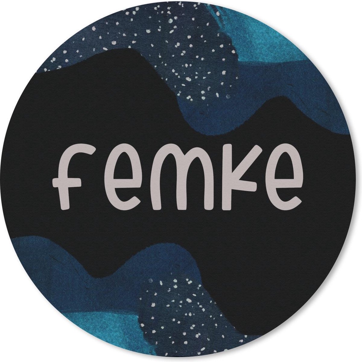Muismat rond 50x50 cm - Mousepad Femke - Pastel - Meisje - Ronde muismatten